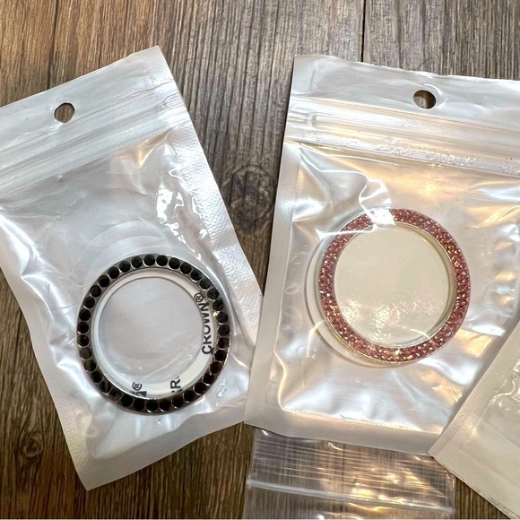 NWT Four Crystal Key Ignition Push Start Stop On Off Radio Volume Button Ring - Picture 7 of 7